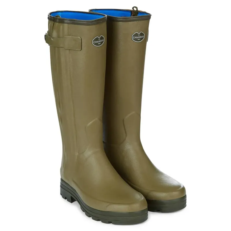 Le Chameau Men's Chasseur Neoprene Lined Wellington Boots Vert Vierzon
