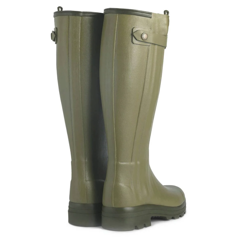Le Chameau Women's Chasseur Leather Lined Wellington Vert Vierzon-2