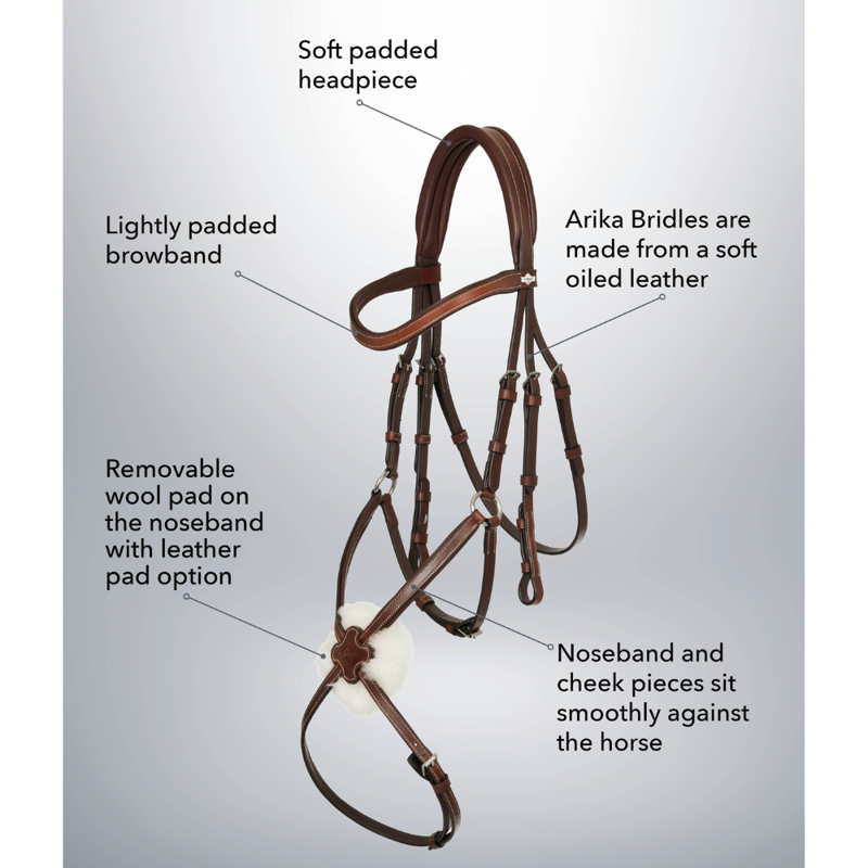 LeMieux Arika Grackle Bridle Havana-2