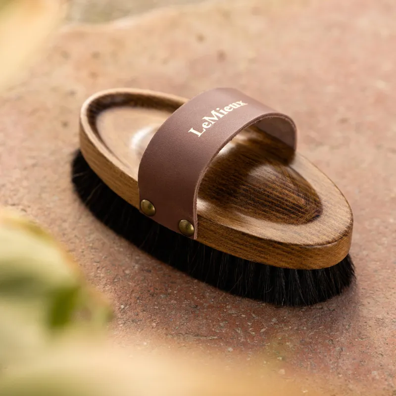 LeMieux Artisan Lambswool Body Brush Brown