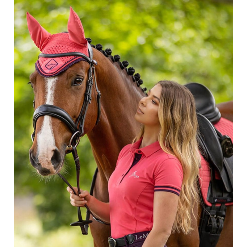 LeMieux Classic Fly Hood Papaya Large-1