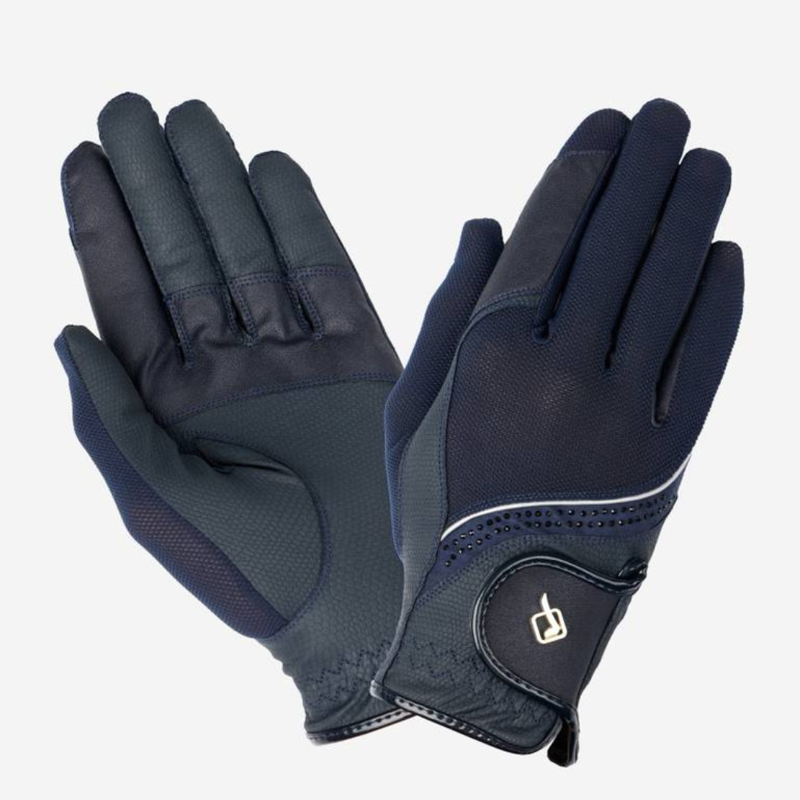 LeMieux Crystal Gloves Navy-1