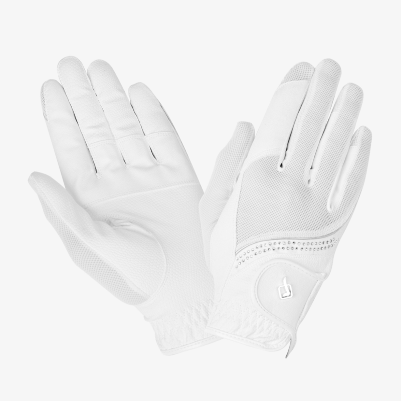 LeMieux Crystal Gloves White-1