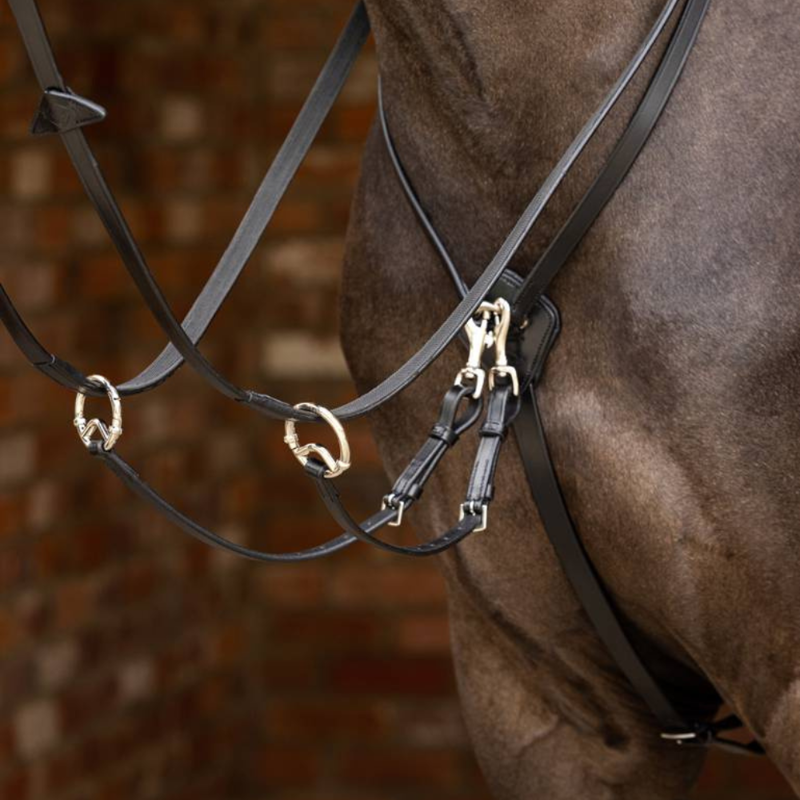 LeMieux Kudos Running Martingale Black/Silver-1