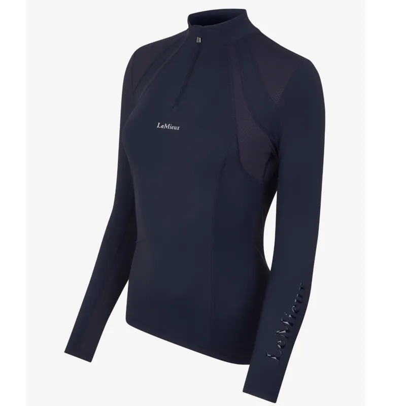LeMieux Ladies Mia Mesh Long Sleeve Base Layer Navy-1
