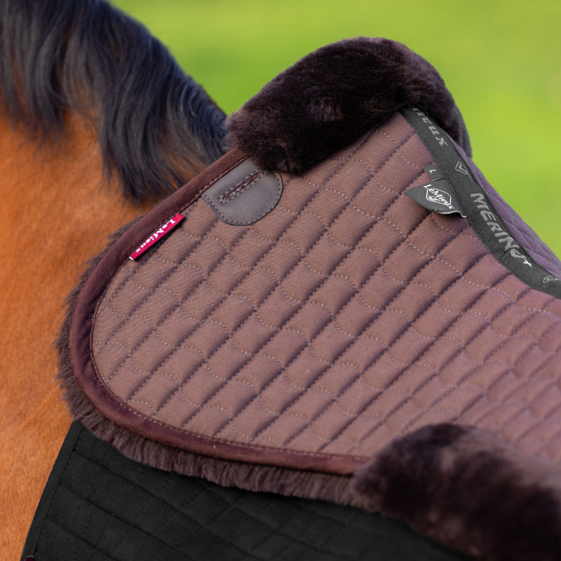 LeMieux Merino+ Half Pad Brown/Brown-1