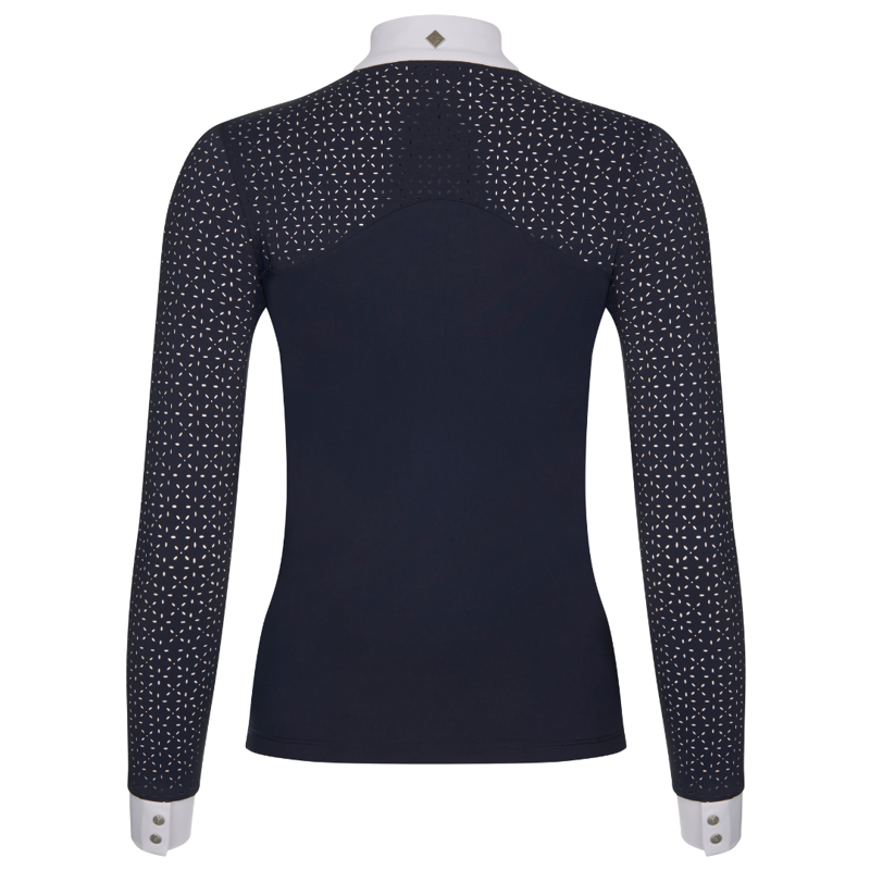 LeMieux Olivia Women's Long Sleeve Show Shirt Navy-1