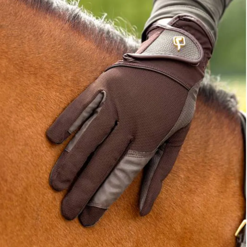 LeMieux Pro Mesh Gloves Brown