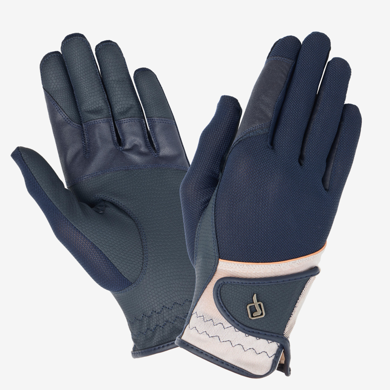 LeMieux Pro Mesh Glove Navy/Apricot-1