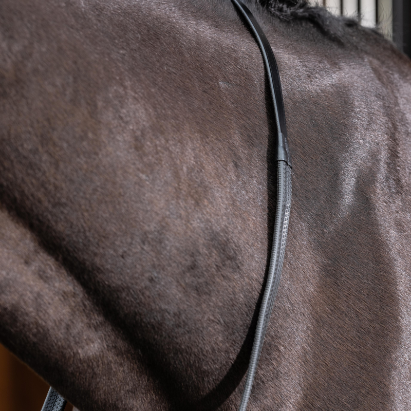 LeMieux Rubber Reins Black-1