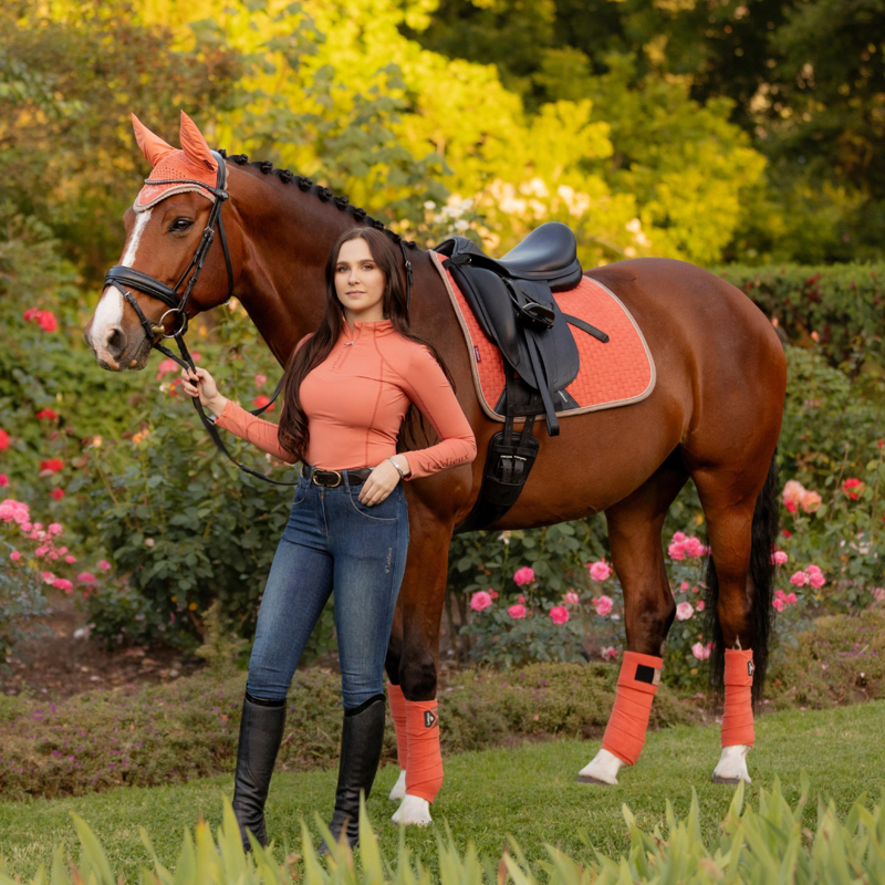 LeMieux Suede Dressage Square Apricot-1