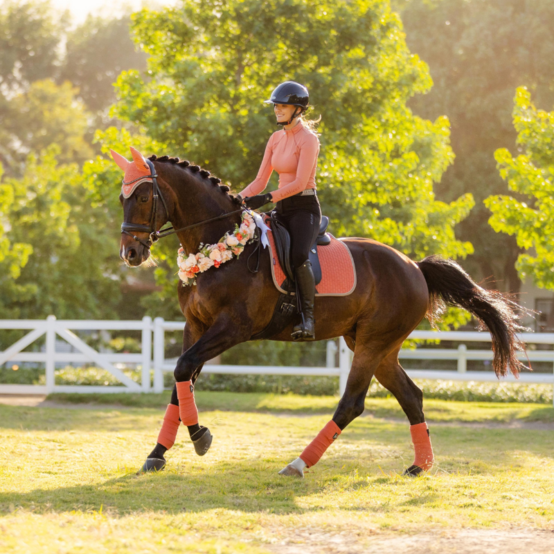 LeMieux Suede Dressage Square Apricot-2