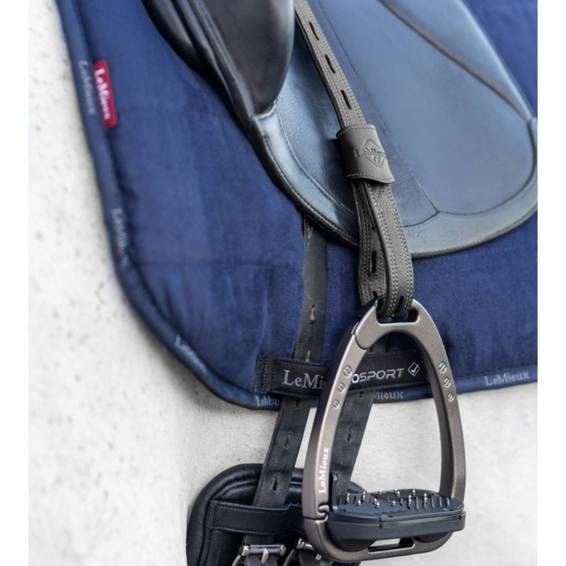 LeMieux Vector Close Contact Stirrup Leather Black-1