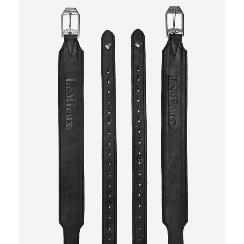 LeMieux Vector Pro Stirrup Leathers Black-2
