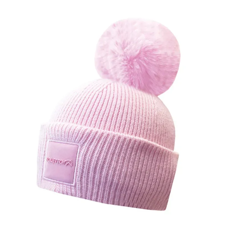 Equetech Ladies Luxe Recycled Pom Knit Hat in Pink