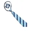 Equetech Adults Lurex Stipe Zipper Tie - Navy/Lt Blue/ Silver 