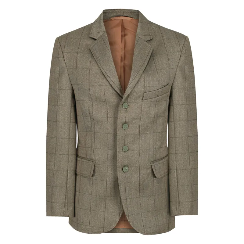 Equetech Boy's Foxbury Tweed Riding Jacket in Green