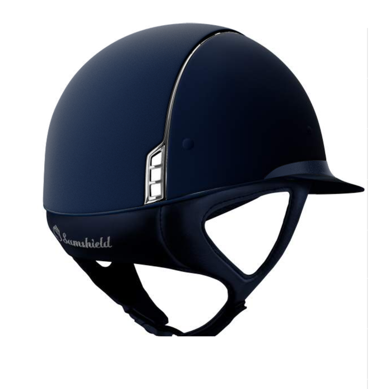 Miss Shield Shadowmatt Riding Hat Shell With Silver Crystal Fabric Blason-1