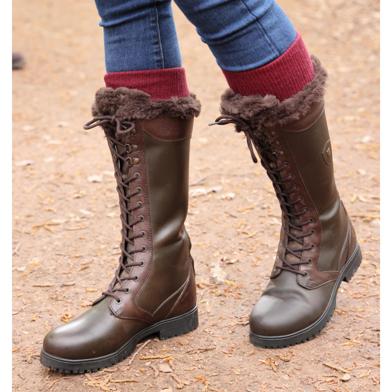 Moretta Nola Lace Country Boots Brown-1