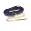 Hy Soft Webbing Lead Rein With Chain in Navy/Grey