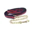 Hy Soft Webbing Lead Rein With Chain in Navy/Red