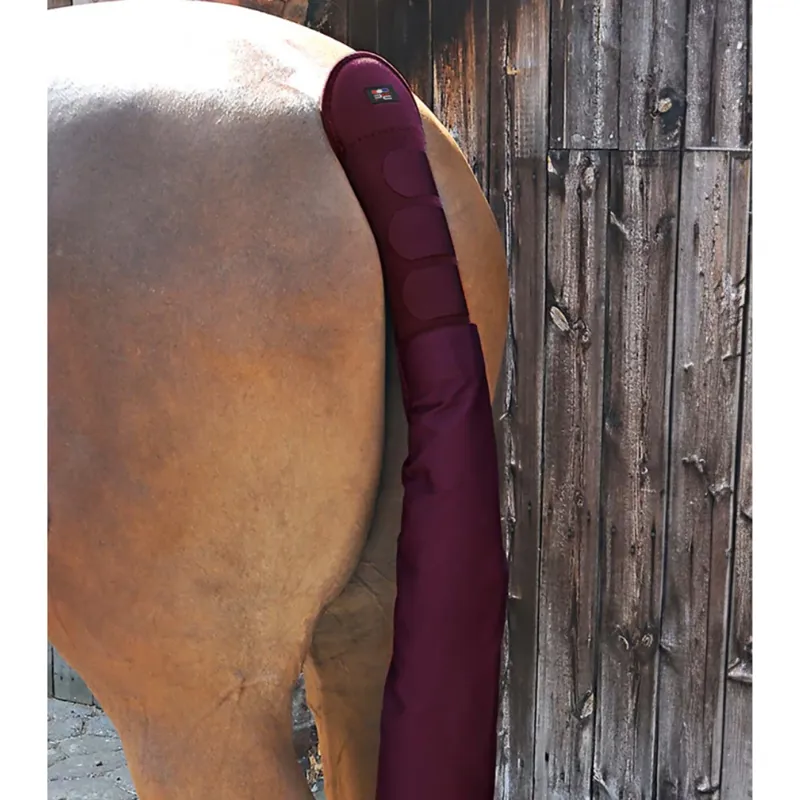 Premier Equine Padded Horse Tail Guard with Tail Bag Burgundy