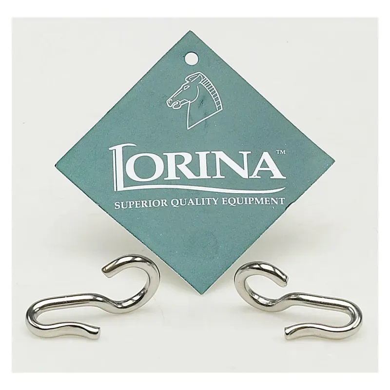 Lorina Pair Curb Chain Hooks in Silver