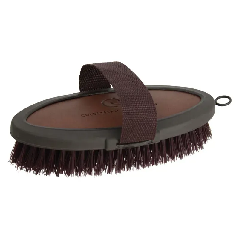 Coldstream Faux Leather Body Brush in Brown/Black 