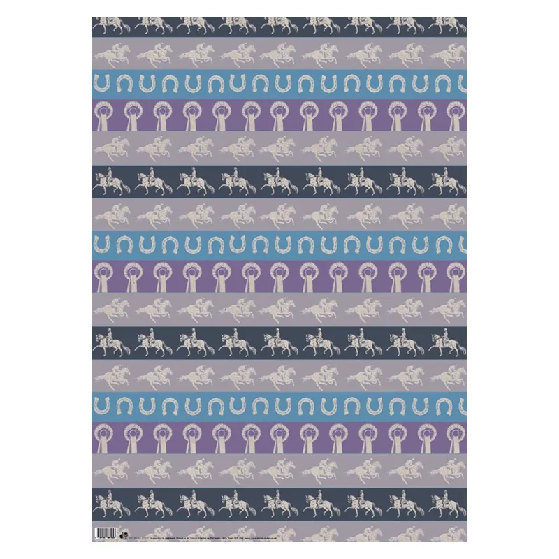 Deckled Edge Gift Wrap - Galloping Christmas