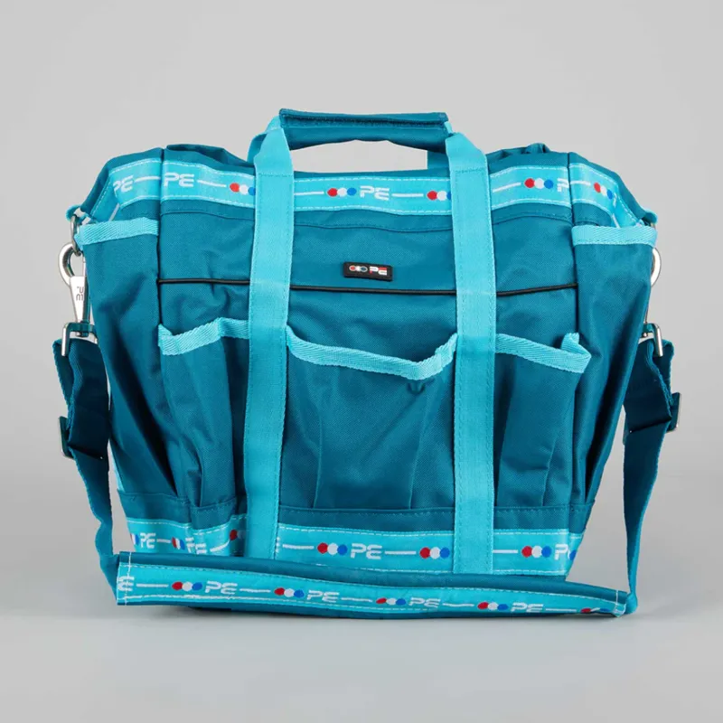 Premier Equine Grooming Kit Bag Med Blue And Peacock