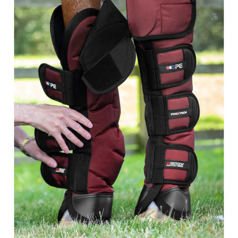 Premier Equine Ballistic Knee Pro-Tech Horse Travel Boots Burgandy-1