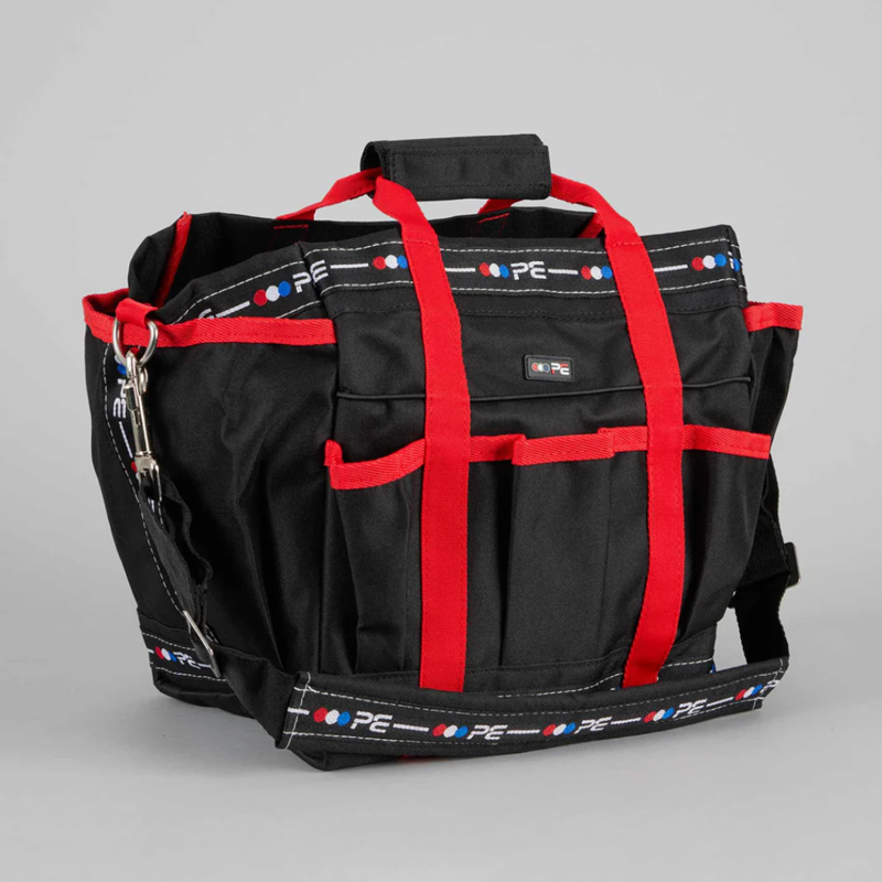 Premier Equine Grooming Kit Bag Black And Red-3