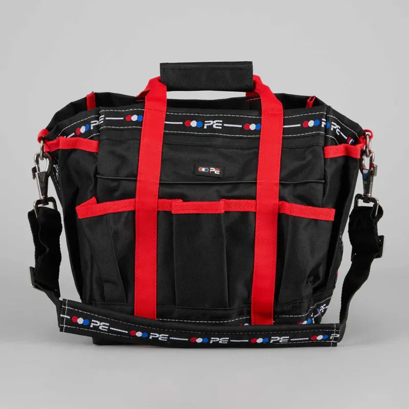 Premier Equine Grooming Kit Bag Black And Red