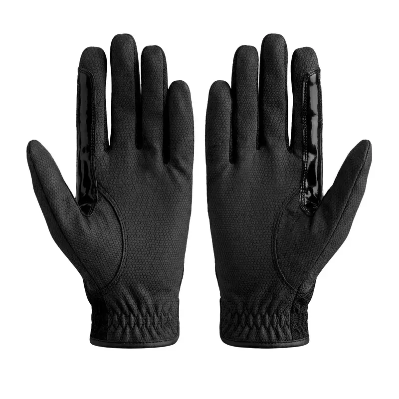 Equetech Pro-Mesh Grip Riding Gloves in Black-1