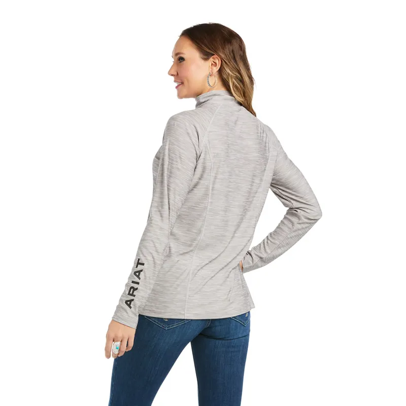 Ariat Women's Laguna 1/4 Zip Long Sleeve Top Heather Grey