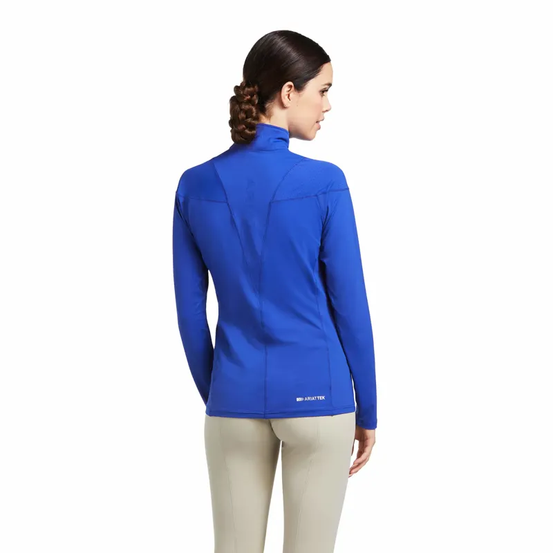 Ariat Womens Auburn 1/4 Zip Long Sleeve Baselayer Mazarine Blue-2