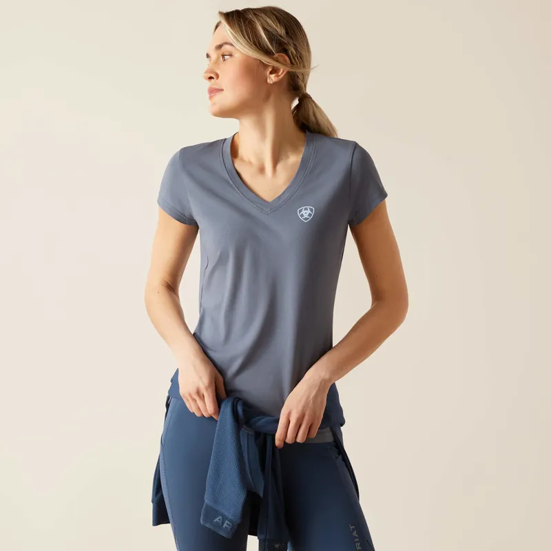 Ariat Women's Marquee Short Sleeve T-Shirt China Blue-2