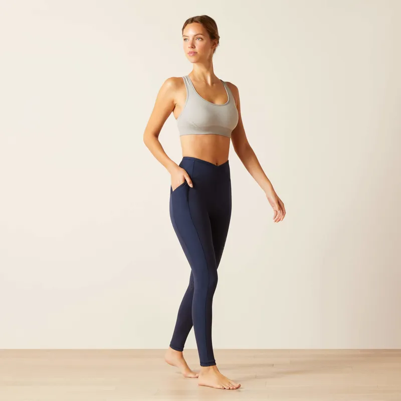 Ariat Women's EOS Chic Half Grip Riding Tights Navy Eclipse-2