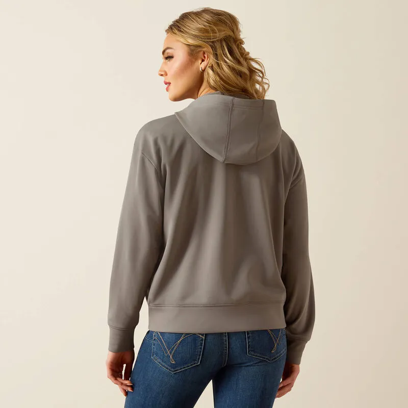 Ariat Womens Breeze Full Zip Hood Smoked Pearl-1
