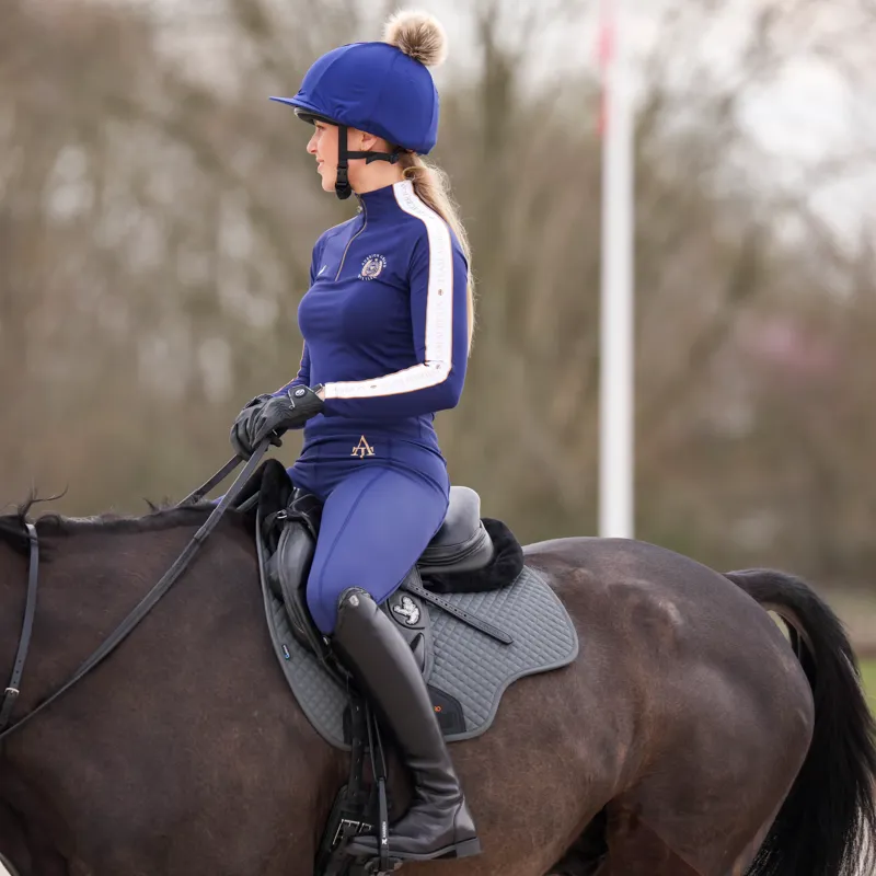 Aubrion Team Winter Riding Tights Navy-2