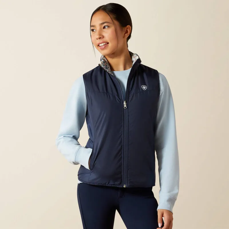 Ariat Bella Reversible Insulated Gilet Posey Pony Print-1