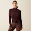 Ariat Gridwork 2.0 1/4 Zip Baselayer Chocolate Plum