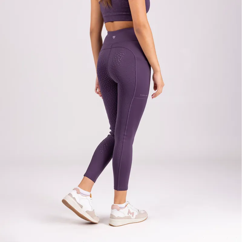 Aubrion Shield Winter Riding Tights Purple-2
