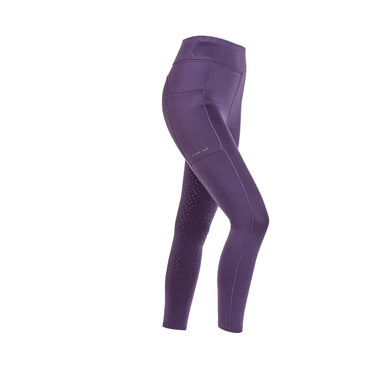 Aubrion Shield Winter Riding Tights Purple