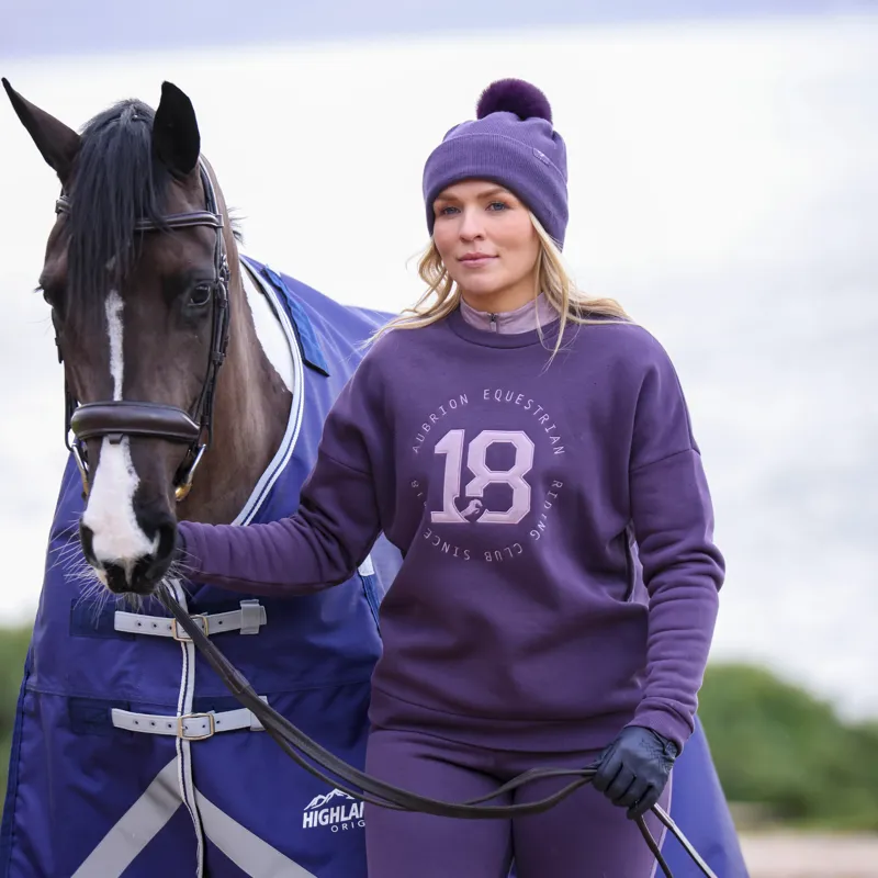 Aubrion Fleece Lined Hat Purple-1