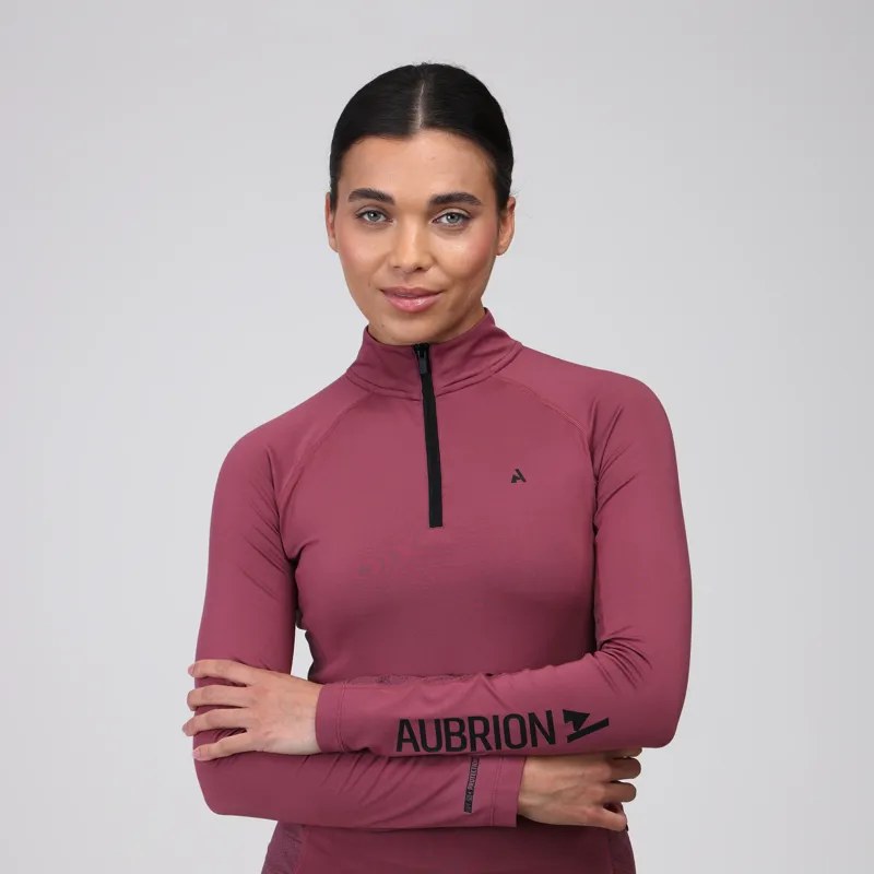 Aubrion React Long Sleeve Base Layer Mauve-2