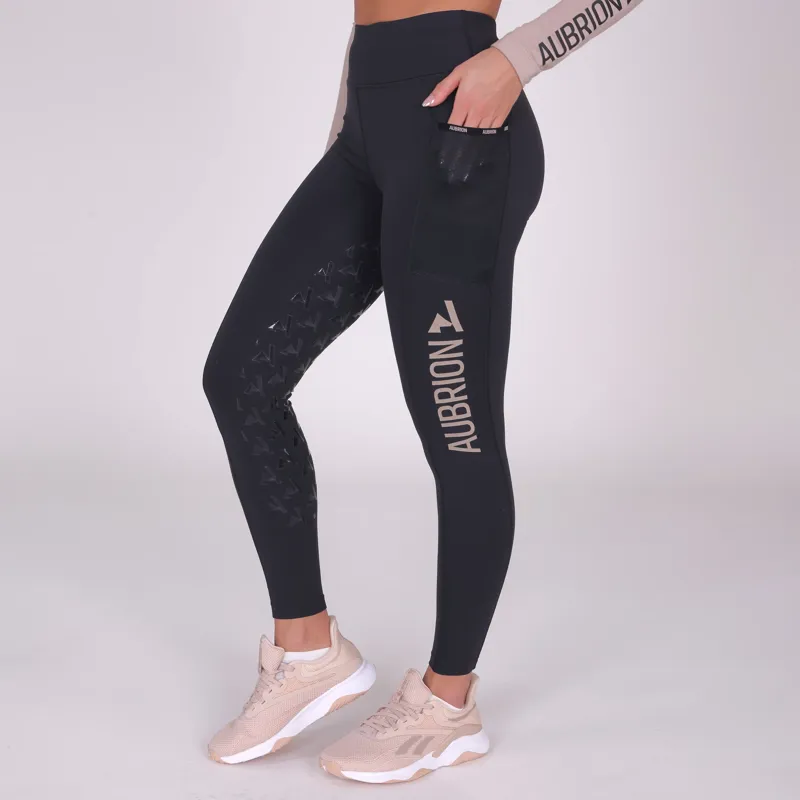 Aubrion Non-Stop Riding Tights in Shadow -2