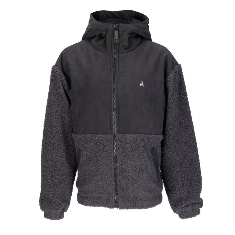Aubrion React Young Rider Sherpa Fleece Jacket in Shadow-1