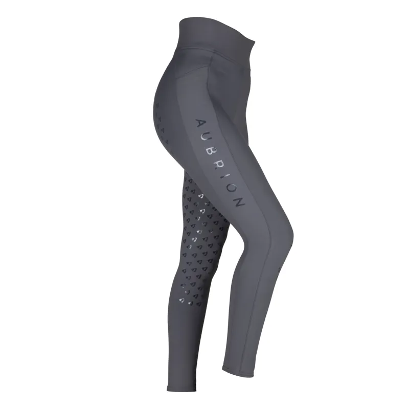 Aubrion Eltar Riding Tights - Young Rider Grey