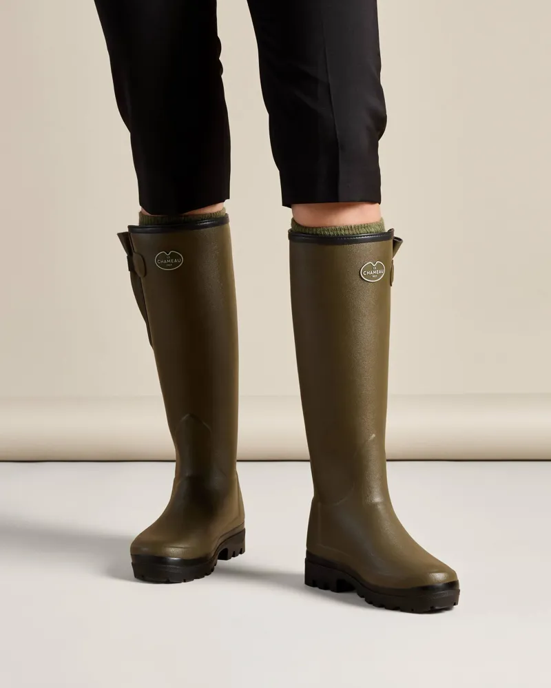 Le Chameau Women's Vierzonord Neoprene Lined Wellingtons Vert Chameau-3